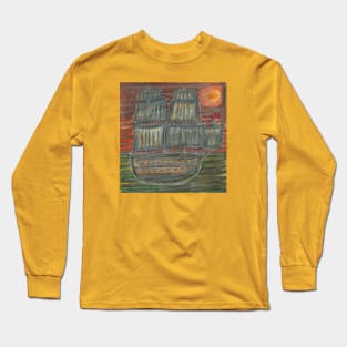 Schooner Sailboat Long Sleeve T-Shirt